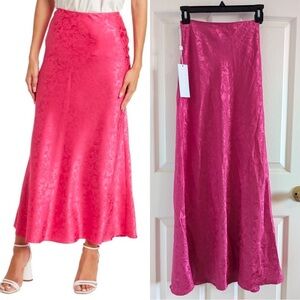 FINAL PRICE Ronny Kobo Mae Floral Pink Maxi Skirt
